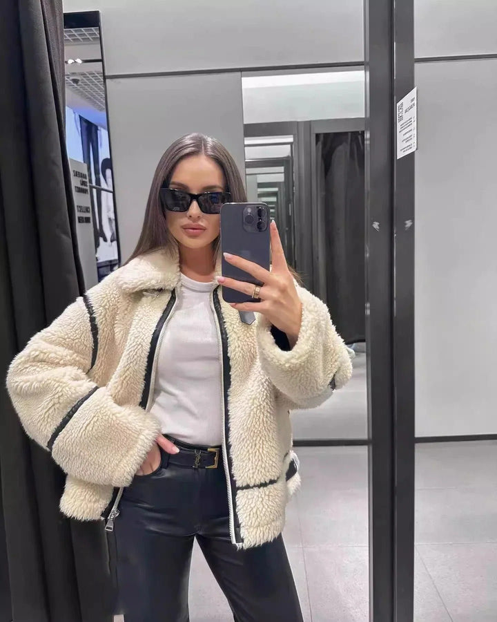 Lara | Sherpa Teddy Jacket – Bequeme Oversized Passform für Damen