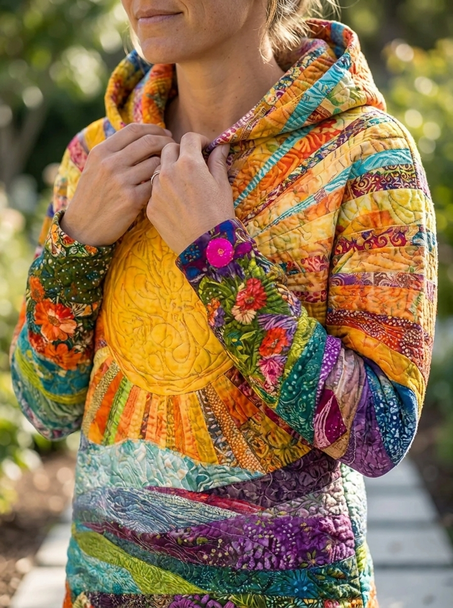 Clara | Sunrise Hoodie – Vibrant Colorful Design for Women