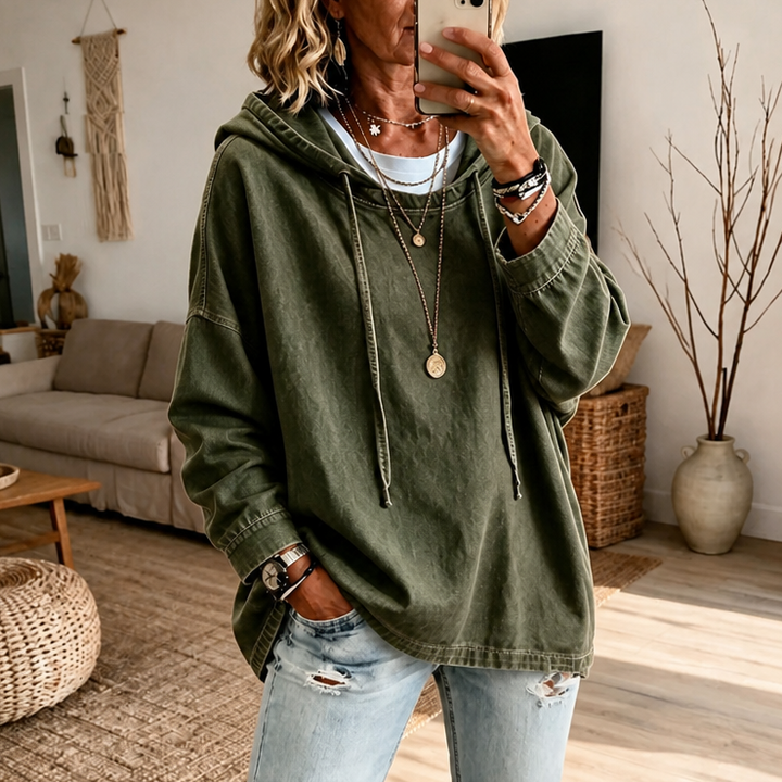 Denimelle | Denim-Look Hoodie – Lässiger Stil für Frauen