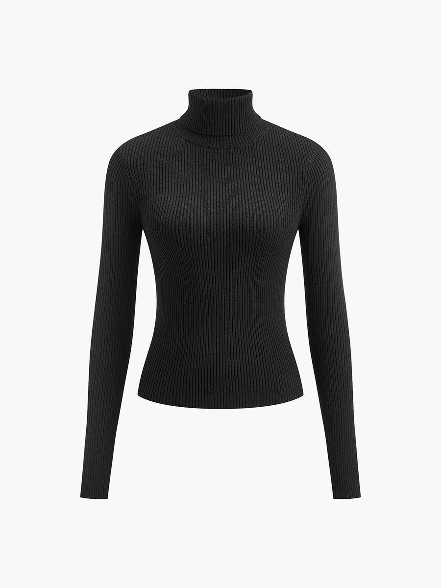 Marie | Rollkragenpullover – Feines Rippdesign für Damen
