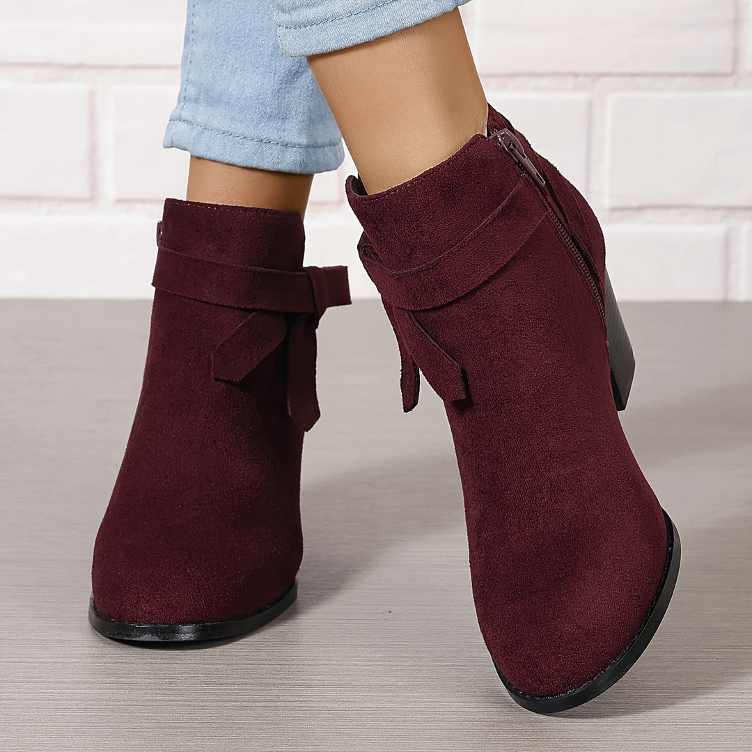 Lea | Elegant and Modern Ankle Boots with Bow Detail