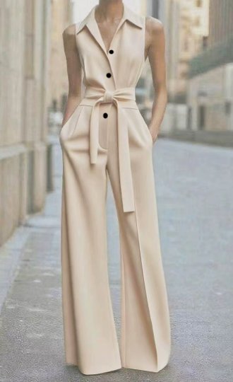 Marie | Jumpsuit – Taillierter Stil für Damen mit weitem Bein
