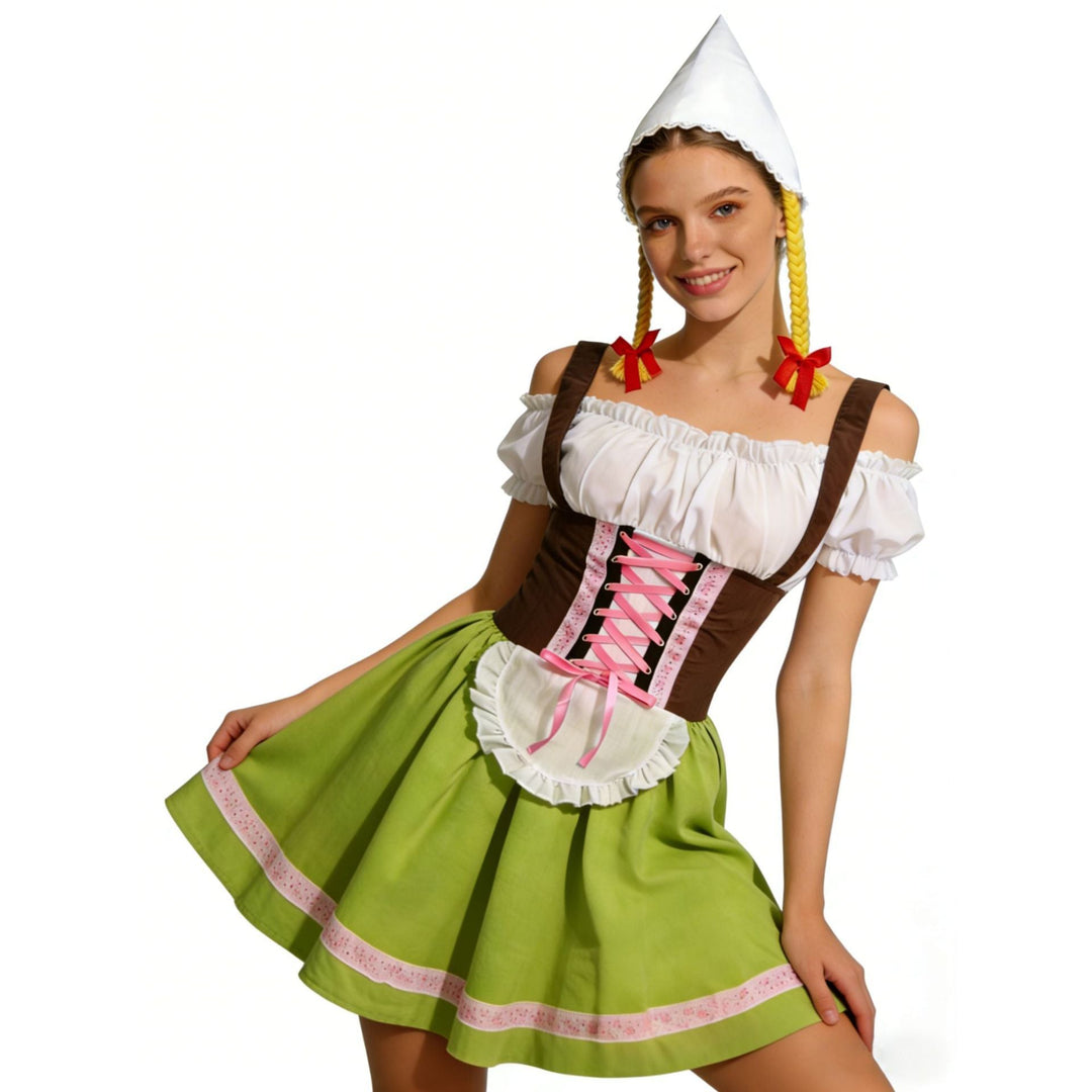 Ursula | Playful Oktoberfest Dirndl Dress with Apron and Festive Accessories