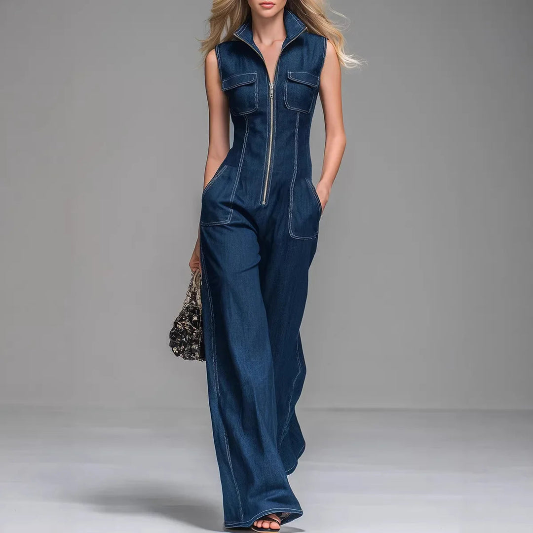 Leni | Comfortable & stylish women's denim jumpsuit