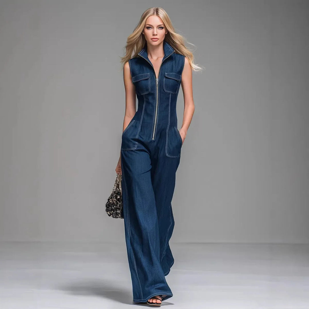 Leni | Comfortable & stylish women's denim jumpsuit