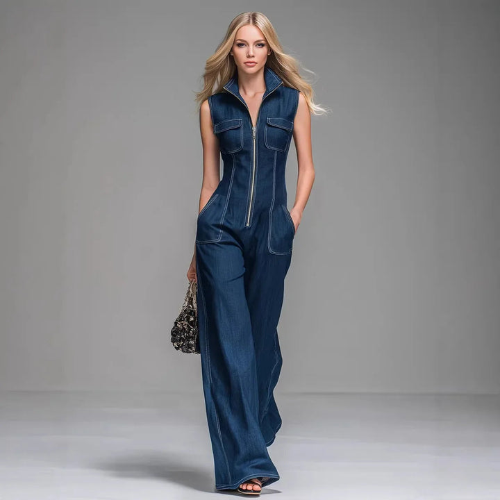 Leni | Comfortable & stylish women's denim jumpsuit
